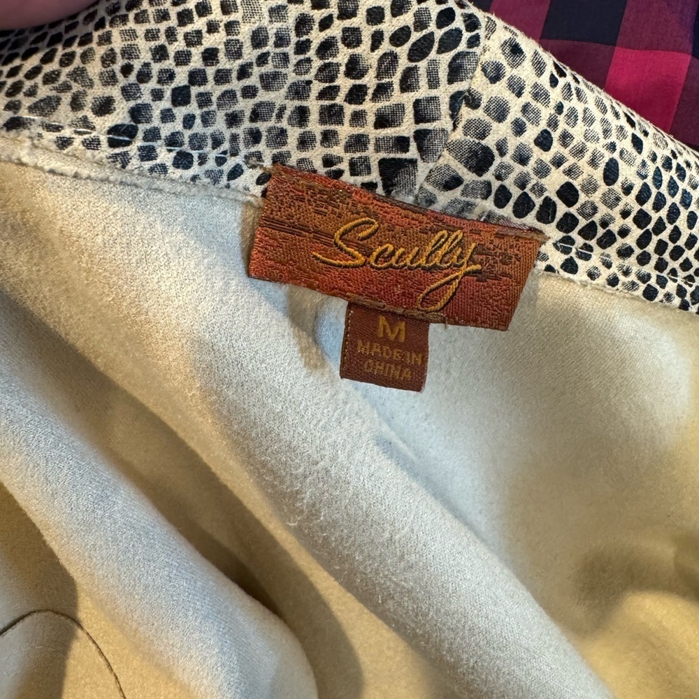 SCULLY Snakeskin Drape Cross Over Jacket Women’s Medium | Zip Front - Picture 5 of 6